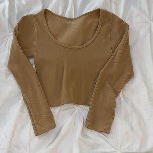 Seamless ribbed long sleeve